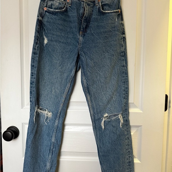Zara Blue Straight Leg Jeans - Picture 1 of 8